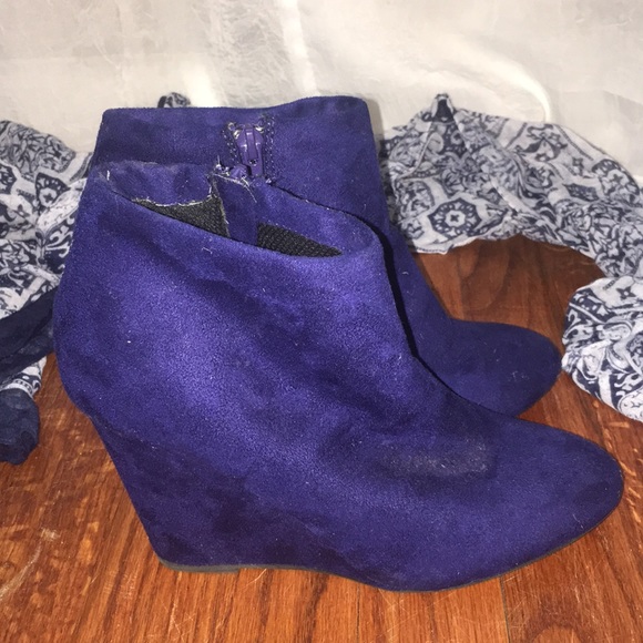 Violet wedge booties - Picture 2 of 4